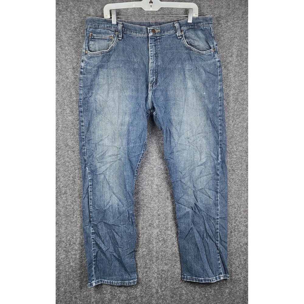 Wrangler Relaxed Fit Jeans Mens 38x30 Blue Medium Wash Denim 9WRLABI Stretch